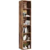 71.5" Tall Narrow Bookshelf, 6-Tier Cube Display Rack, Modern Corner Bookshelf with Storage Space, CD Storage Cabinet