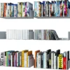 Bali White U Shape Floating Shelves for Wall, CD DVD Storage Shelves and Metal Bookshelf Set of 6